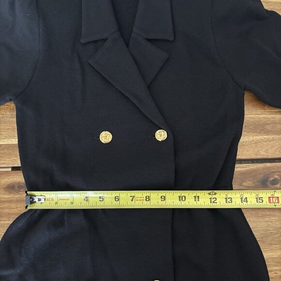 St. John Knit Dress Gold Tone Buttons Women’s Sz 6 Career Old Money Capsule - Picture 8 of 16